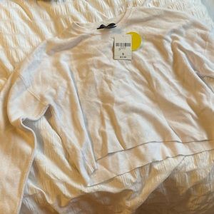 NWT white crop sweater
